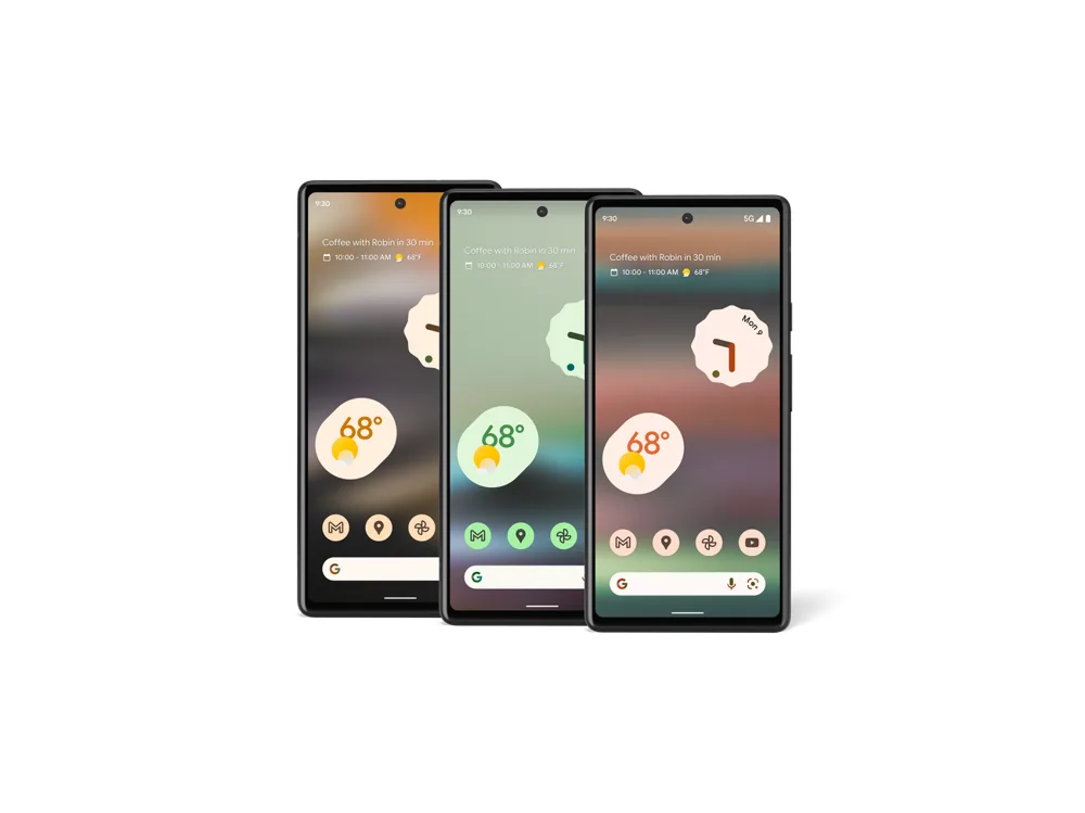 Google Pixel 6a side view