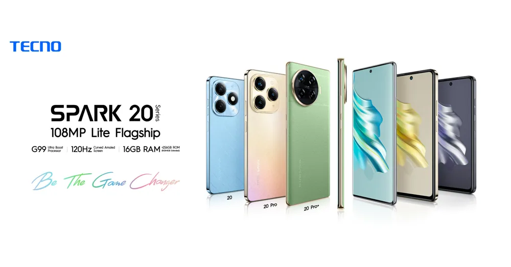 Tecno Spark 20 Pro+ back view