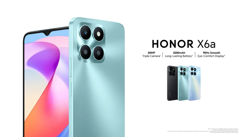Honor X6a side view