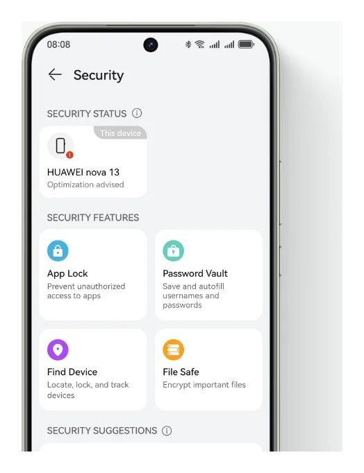 Huawei Nova 13 design view