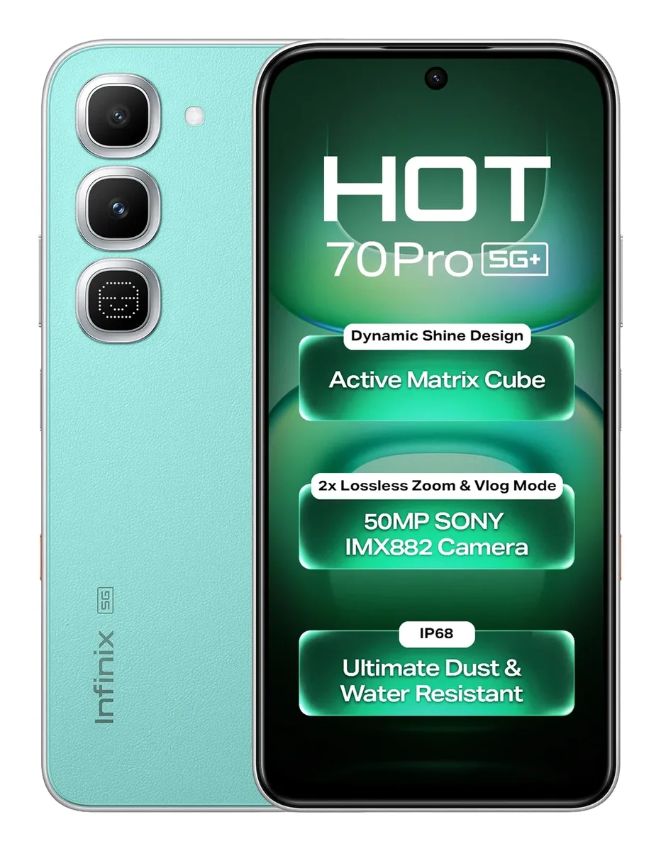 Infinix Hot 70 Pro side view