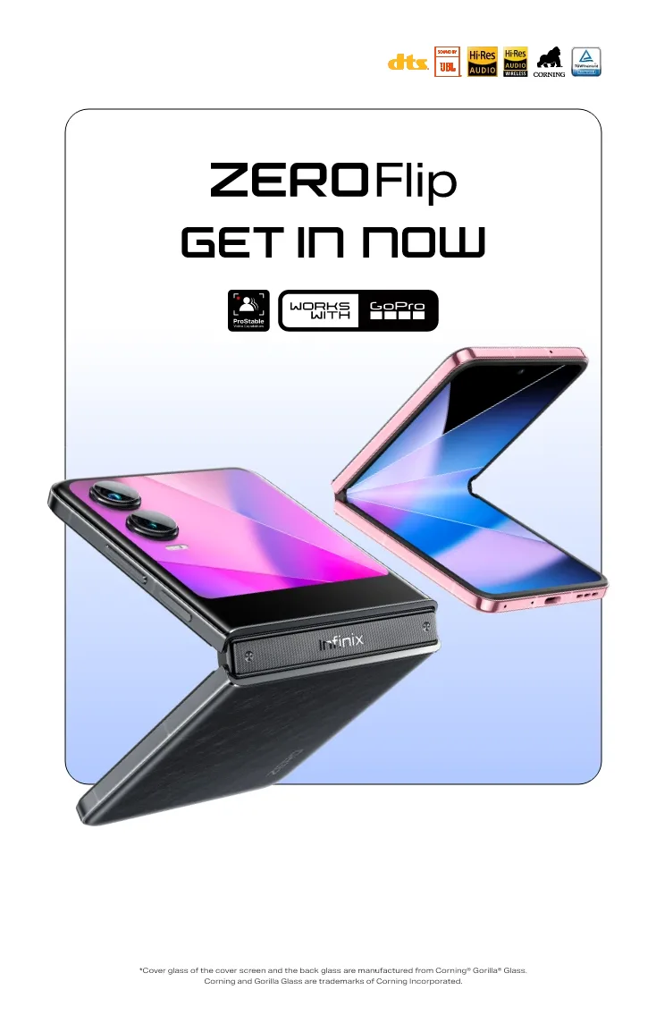 Infinix Zero Flip back view