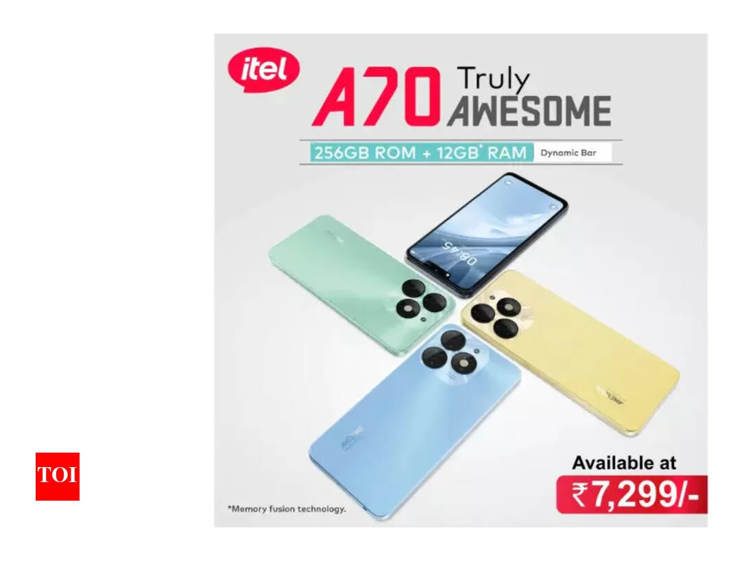 itel A70 back view