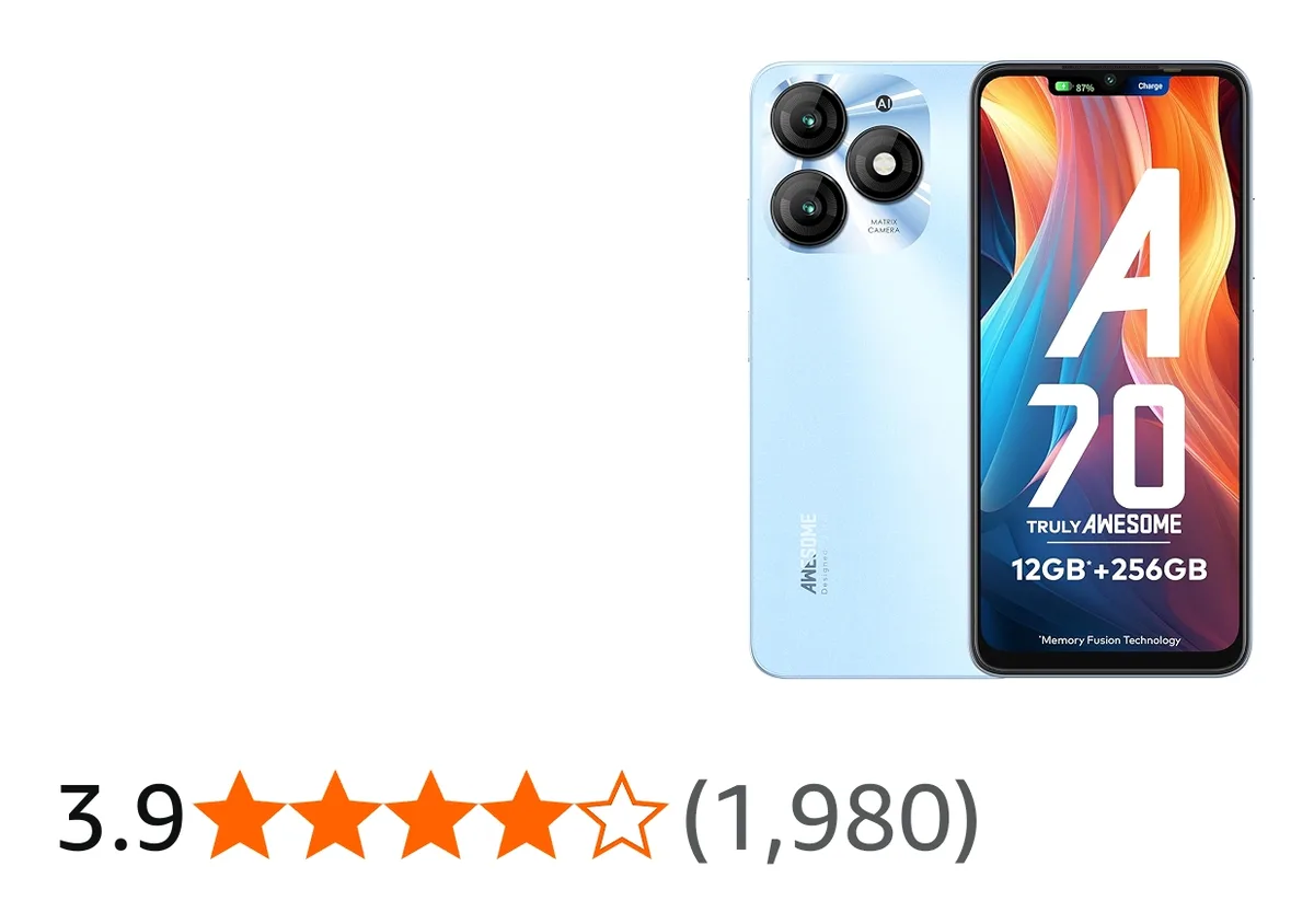 itel A70 design view