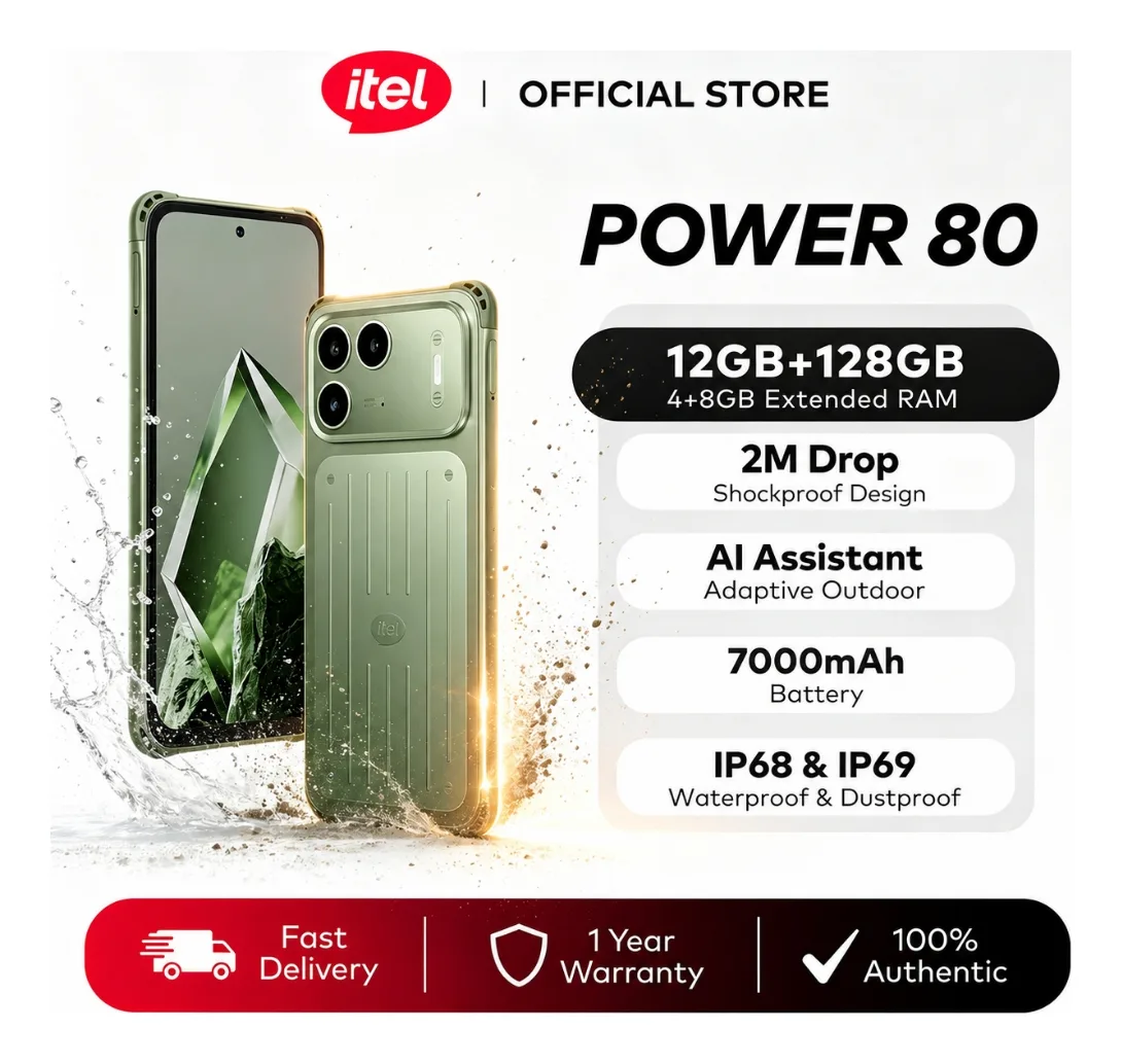 itel Power 80 side view