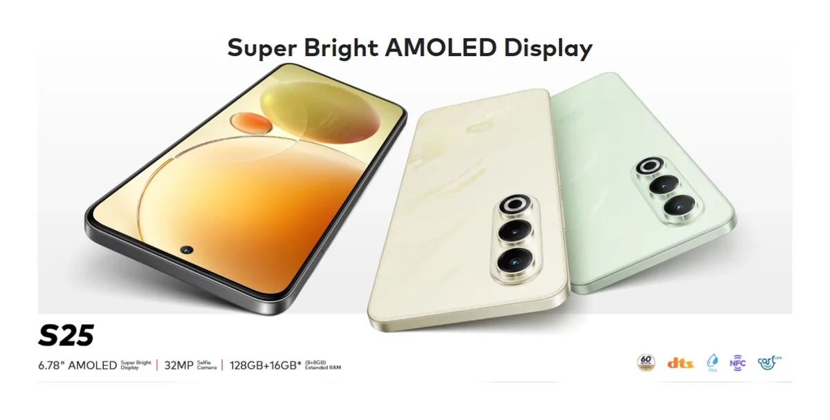 itel S25 side view