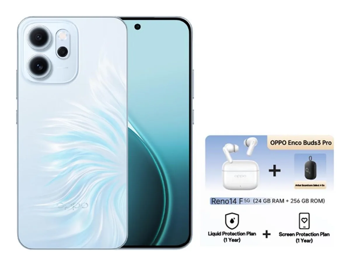 OPPO Reno 14F back view