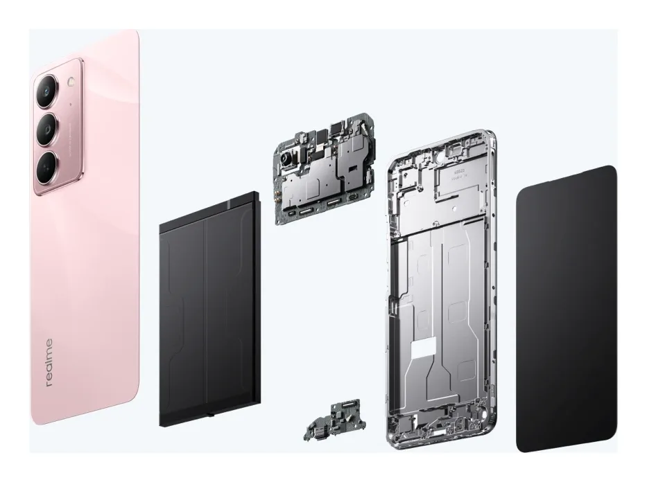 Realme C75x back view