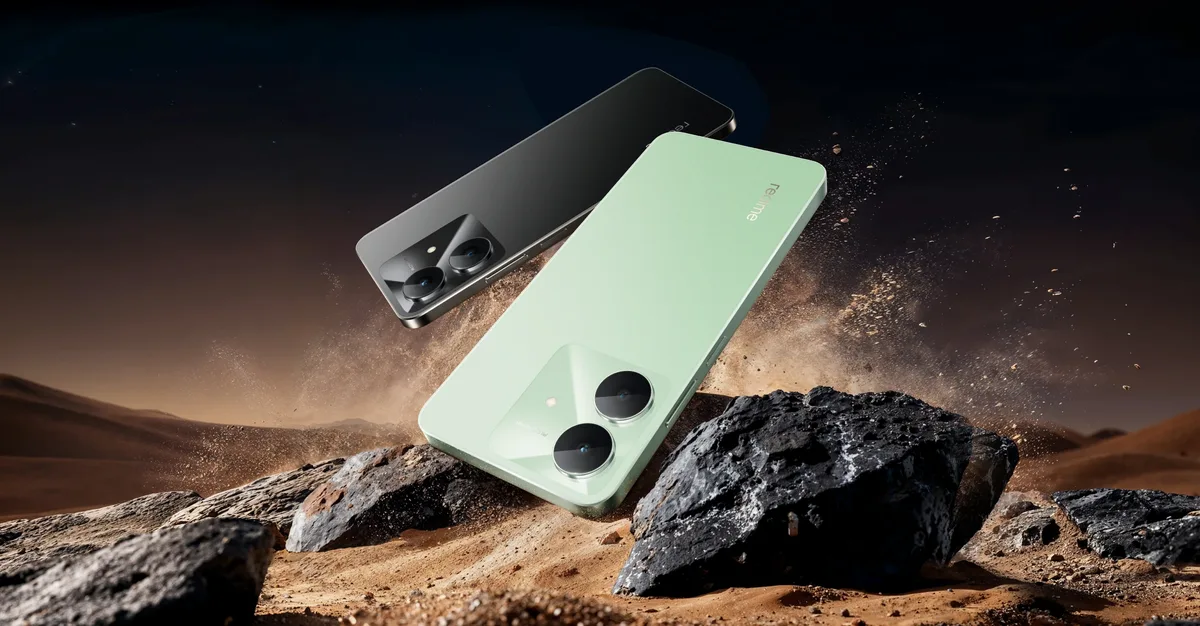 Realme Note 60x back view