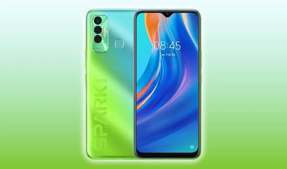 Tecno Spark 7P side view