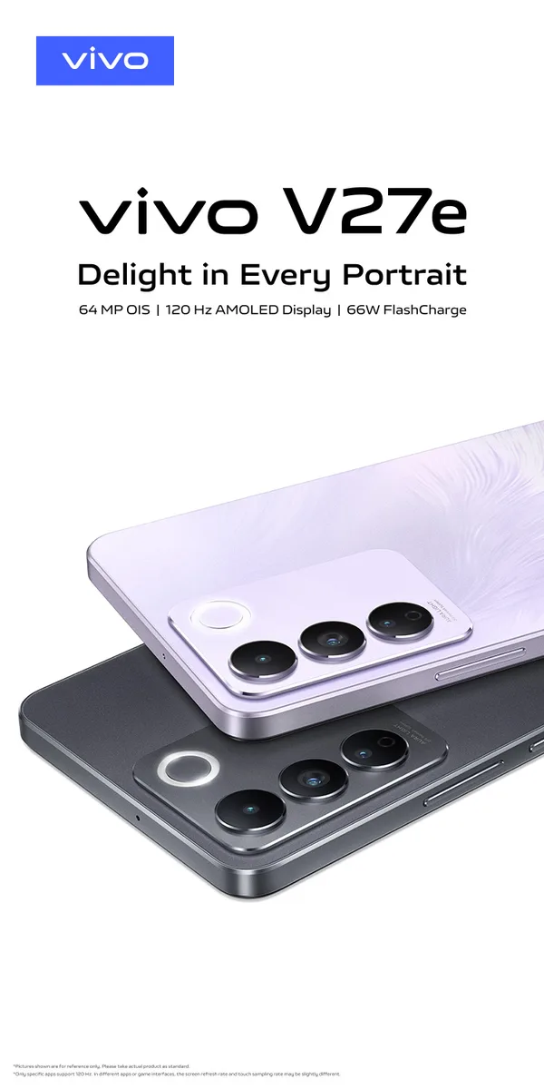 Vivo V27e design view