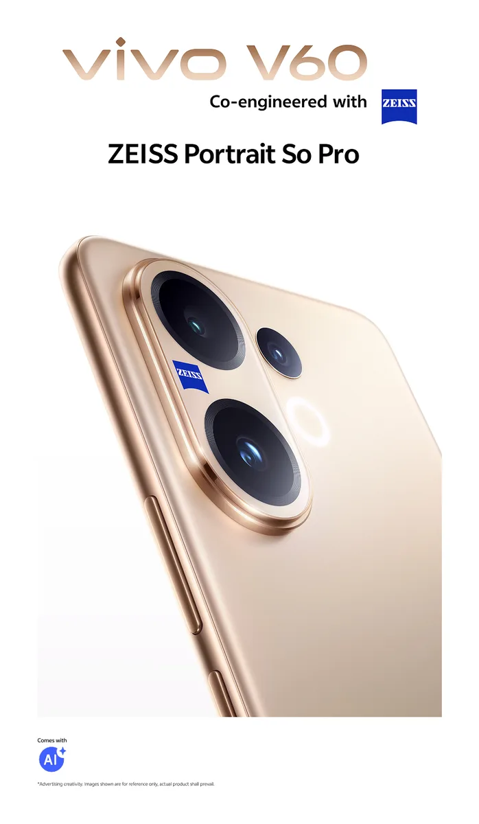 Vivo V60 design view